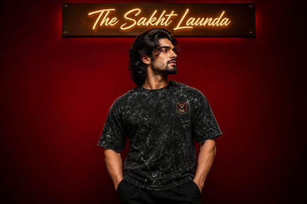 TSL Signature Plain Acid Wash Oversized Tee - Unisex
