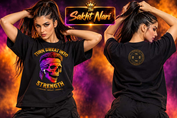 SWEAT into STRENGTH | Unisex Oversized Classic T-Shirt