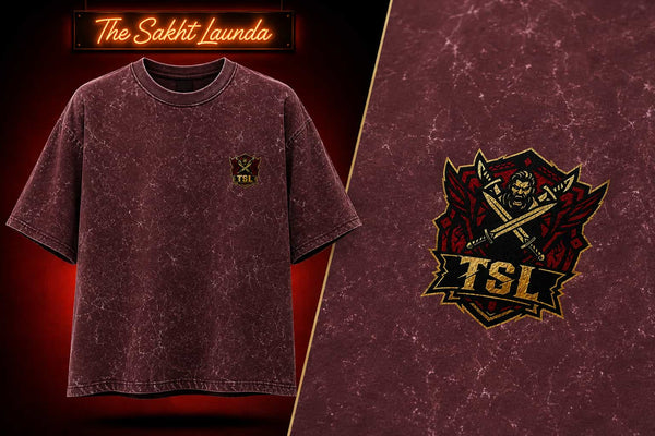 TSL Signature Plain Acid Wash Oversized Tee - Unisex