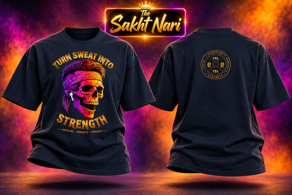 SWEAT into STRENGTH | Unisex Oversized Classic T-Shirt