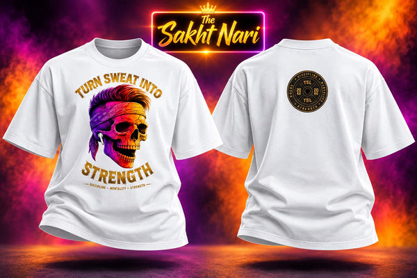 SWEAT into STRENGTH | Unisex Oversized Classic T-Shirt