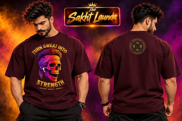 SWEAT into STRENGTH | Unisex Oversized Classic T-Shirt