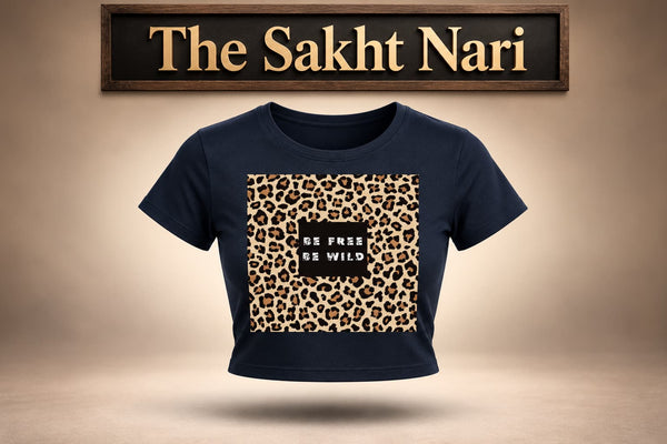 BE WILD - BE FREE | Women's Flex Crop Tee
