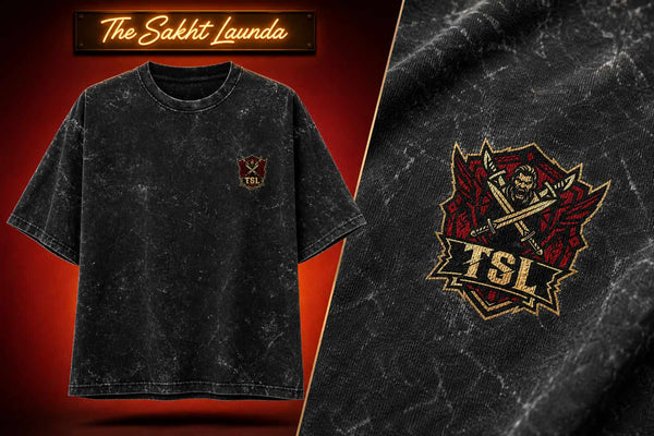 TSL Signature Plain Acid Wash Oversized Tee - Unisex