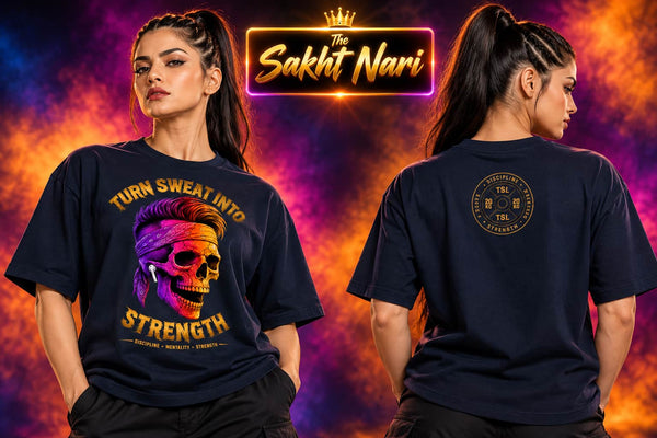 SWEAT into STRENGTH | Unisex Oversized Classic T-Shirt