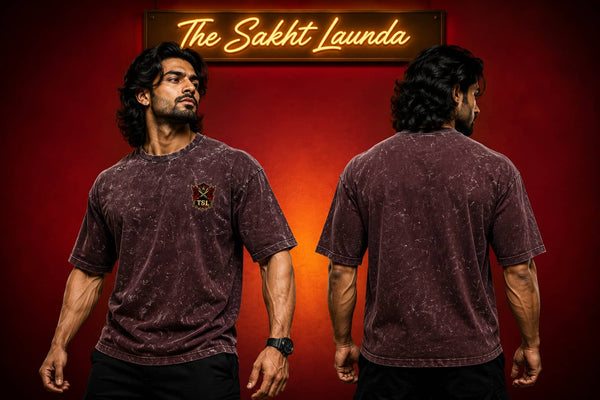 TSL Signature Plain Acid Wash Oversized Tee - Unisex