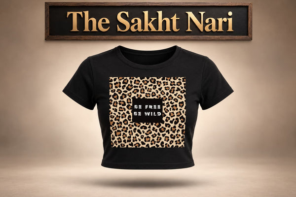 BE WILD - BE FREE | Women's Flex Crop Tee
