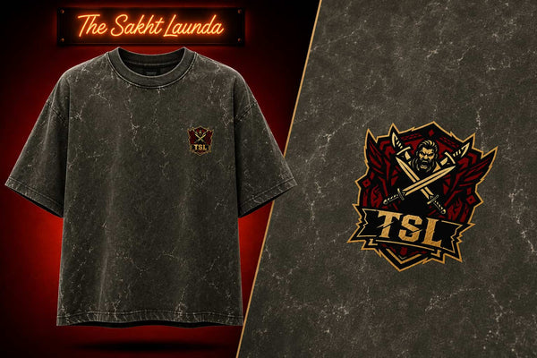 TSL Signature Plain Acid Wash Oversized Tee - Unisex